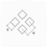 Chapa perfurada furo quadrado CD20 U40 Chapa perfurada furo quadrado CD20 U40