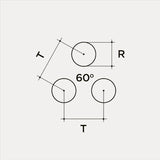 Chapa perfurada furo redondo R1 Formato de agujeros en chapa perforada redonda