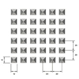 Chapa repuxada Ponta Diamante B Chapa repuxada Ponta Diamante B