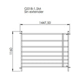 Cancillas para ovejas extensible altura 1160 mm