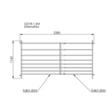 Cancillas para ovejas extensible altura 1160 mm