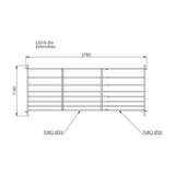 Cancillas para ovejas extensible altura 1160 mm