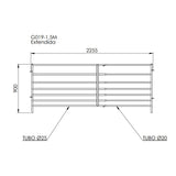 Cancillas para ovejas extensible altura 900 mm 6