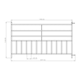 Cancilla para ovejas con paso para 12 corderos