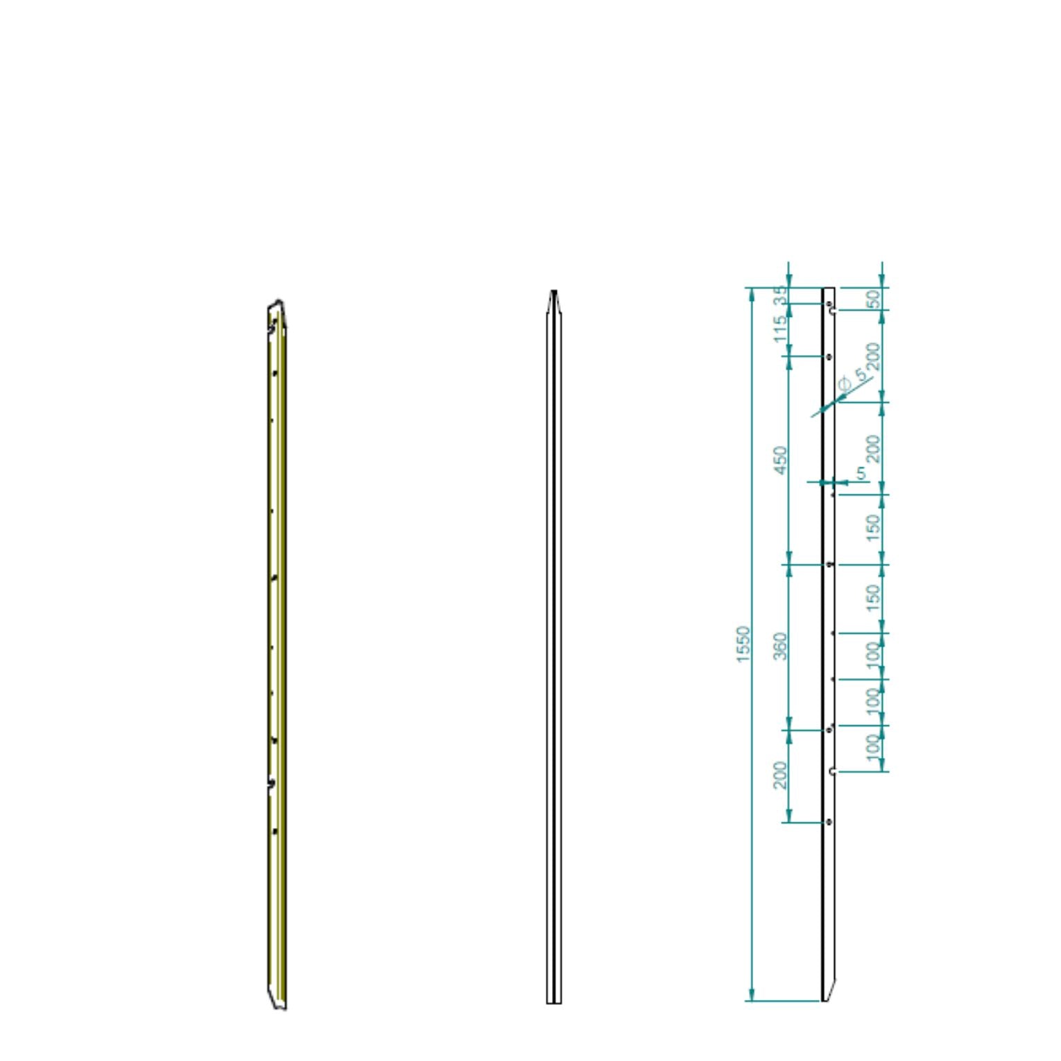 Poste para vallado terminal T-Fix