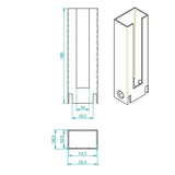 Base poste hercules inclinable terrenos con pendientes blanca