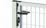 Puerta valla metalica doble hoja blanca Premium