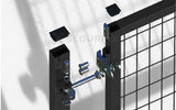 Puerta valla metalica doble hoja gris antracita Premium