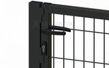Puerta valla metalica doble hoja gris antracita Premium