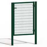 Puerta de mallazo verde premium con maneta y cerradura de 1,20m